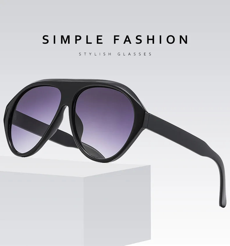 Women's Oversized Pilot Sunglasses – Large Frame Fashion Shades