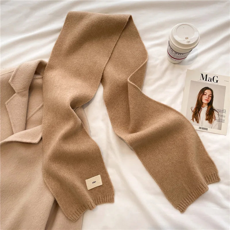 Warm Knitted Scarf – Soft Unisex Autumn Winter Scarf