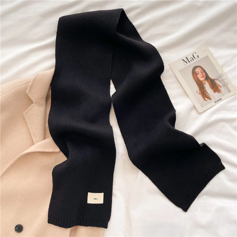 Warm Knitted Scarf – Soft Unisex Autumn Winter Scarf