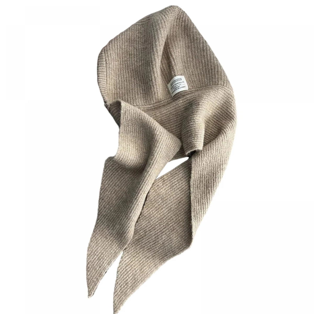 Women’s Knitted Hood Scarf – Warm Ribbed Winter Headwear