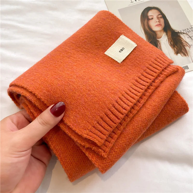 Warm Knitted Scarf – Soft Unisex Autumn Winter Scarf
