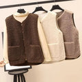 Women’s Warm Fleece Gilet – Soft Button-Up Sleeveless Jacket