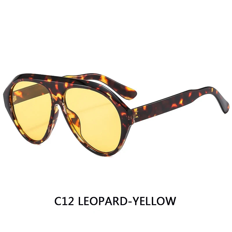 Women's Oversized Pilot Sunglasses – Large Frame Fashion Shades