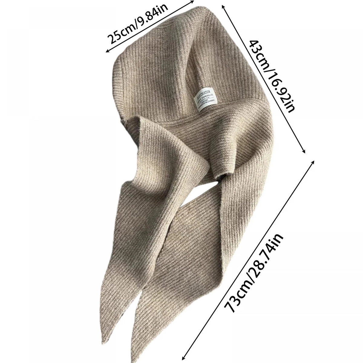 Women’s Knitted Hood Scarf – Warm Ribbed Winter Headwear