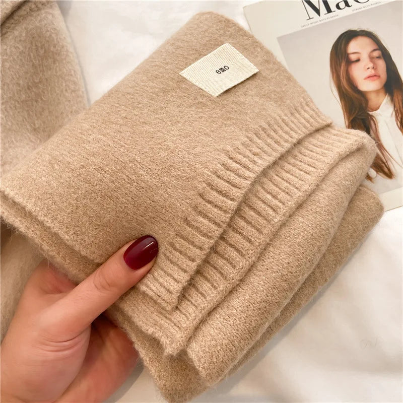 Warm Knitted Scarf – Soft Unisex Autumn Winter Scarf