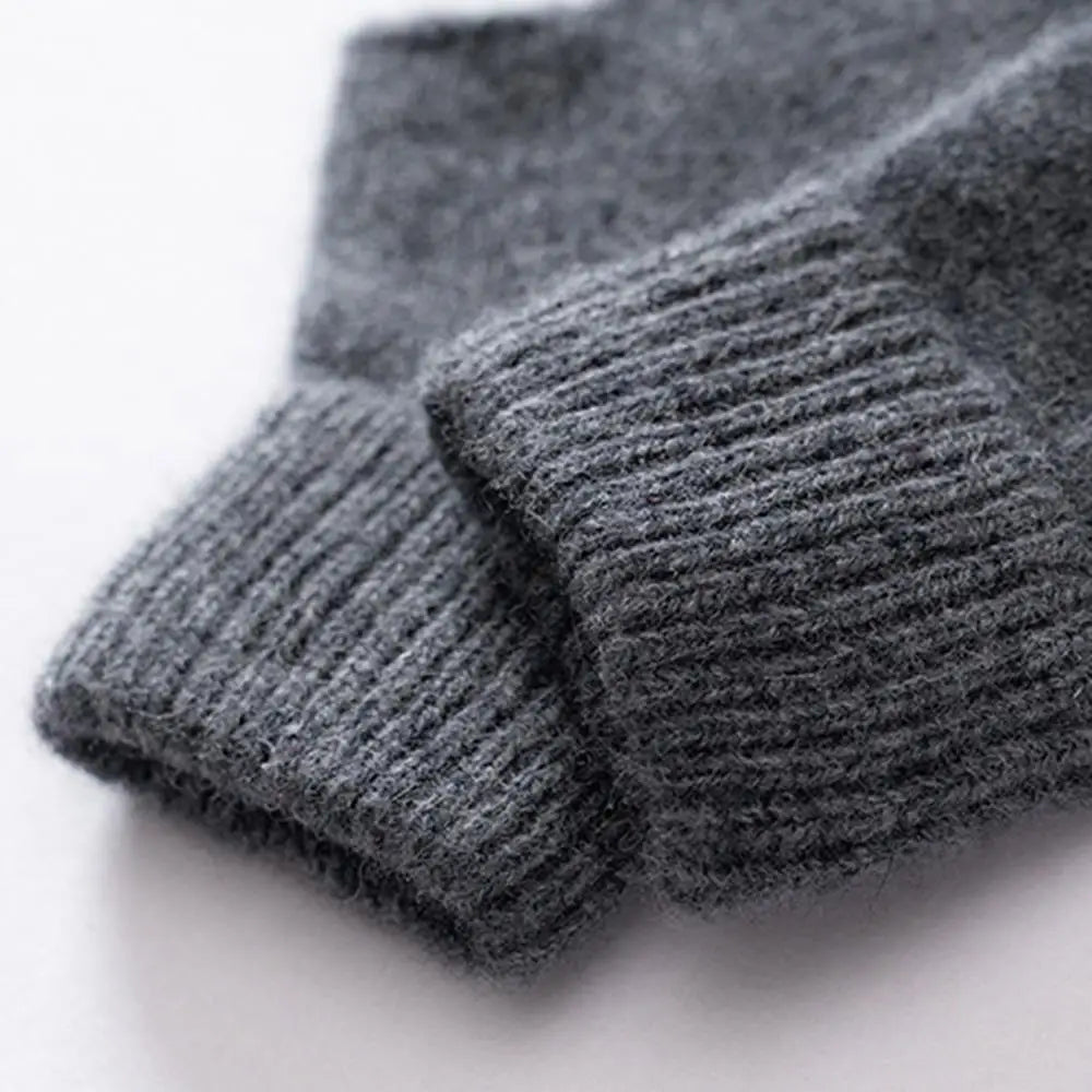 Cashmere Fingerless Gloves – Warm Knitted Winter Arm Warmers