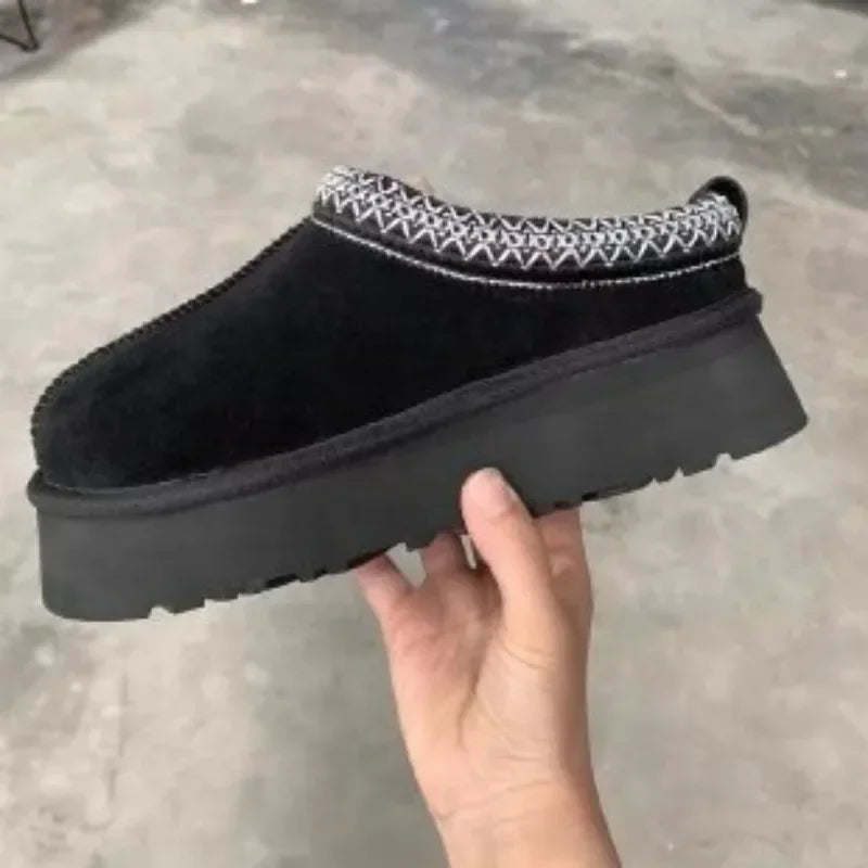 Women’s Faux Fur Slippers – Warm Plush Thick Sole Winter Shoes