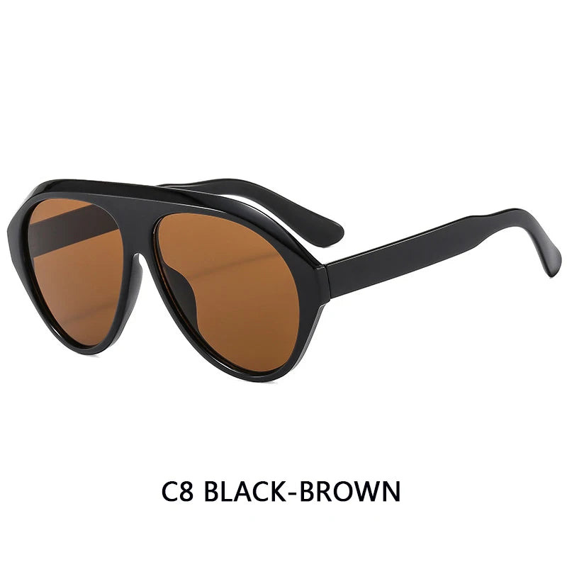 Women's Oversized Pilot Sunglasses – Large Frame Fashion Shades