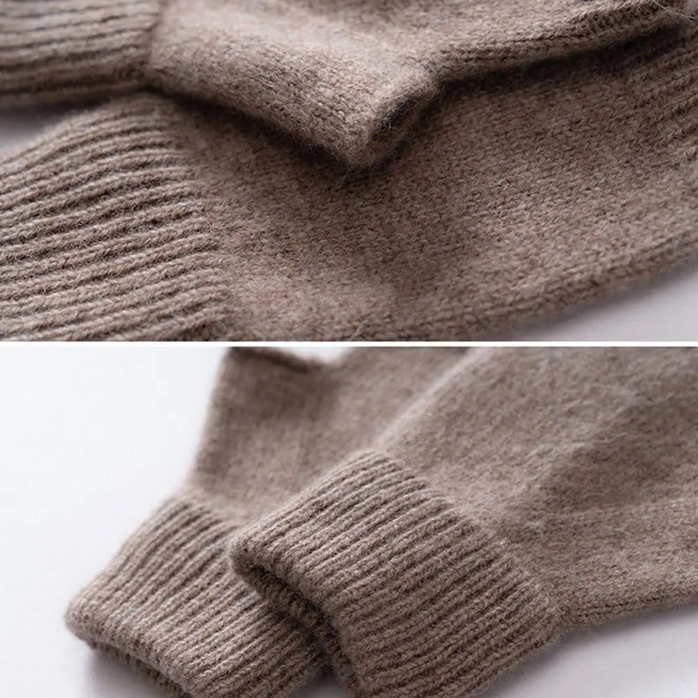 Cashmere Fingerless Gloves – Warm Knitted Winter Arm Warmers