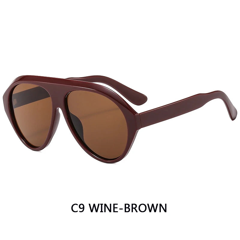 Women's Oversized Pilot Sunglasses – Large Frame Fashion Shades
