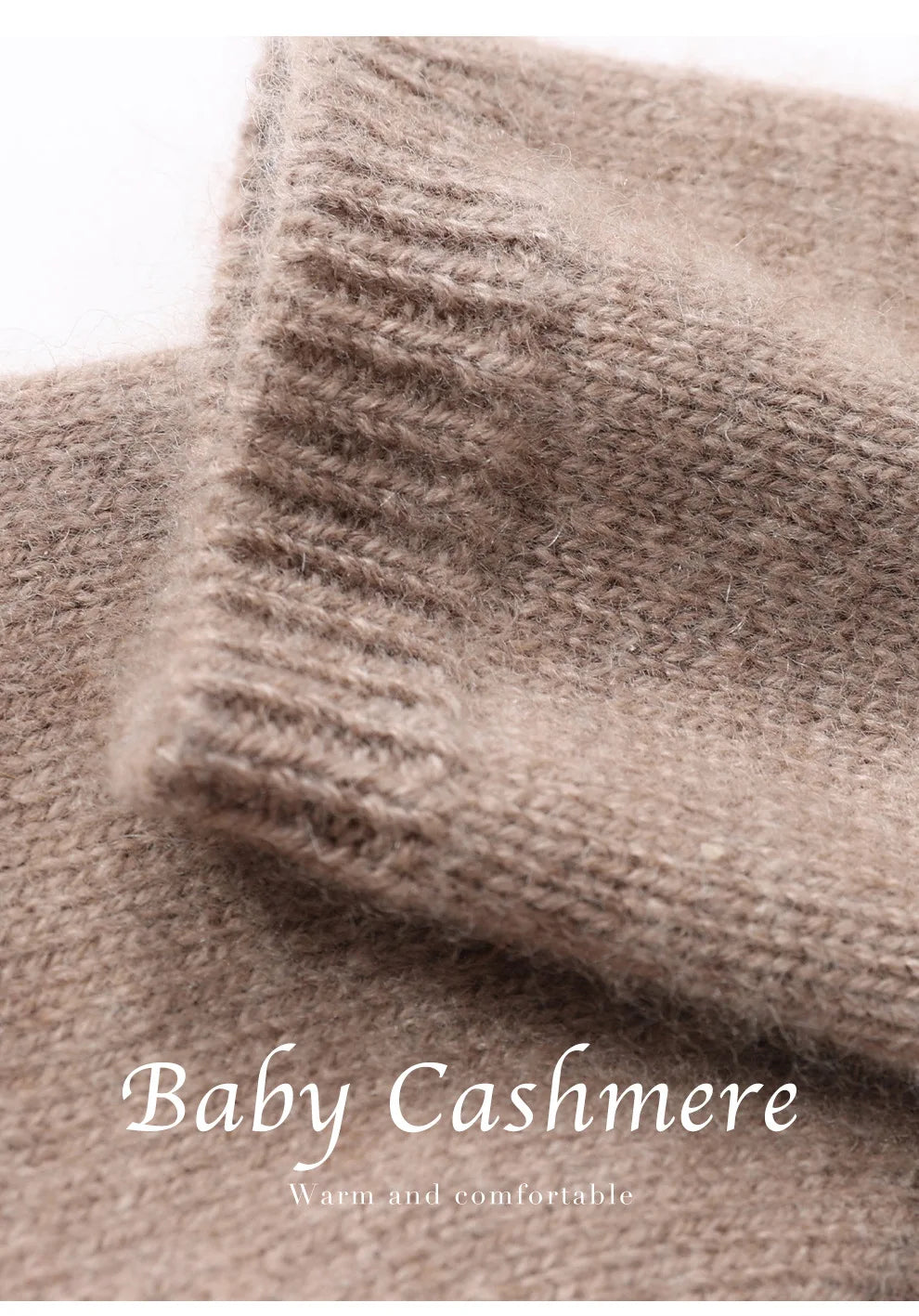 Cashmere Fingerless Gloves – Warm Knitted Winter Arm Warmers