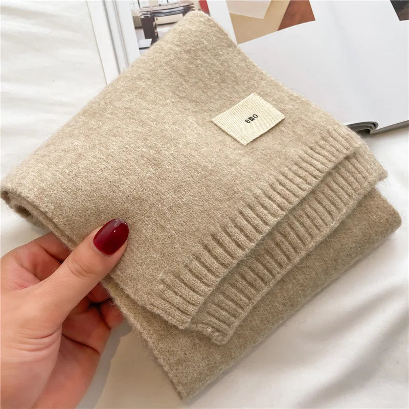 Warm Knitted Scarf – Soft Unisex Autumn Winter Scarf