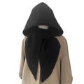Women’s Knitted Hood Scarf – Warm Ribbed Winter Headwear