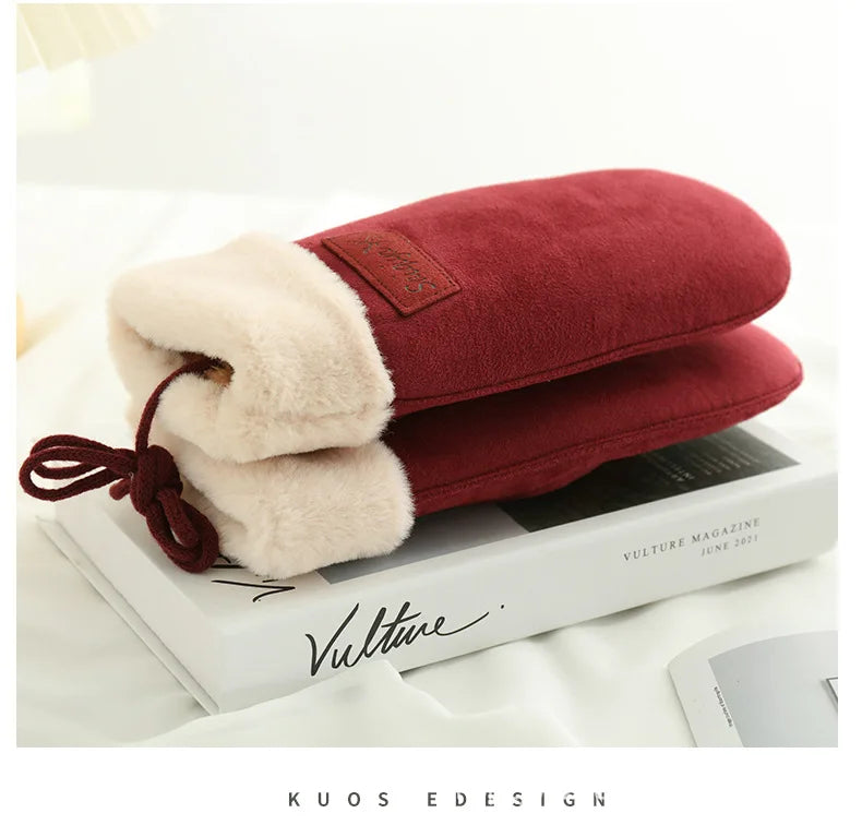 Women's Warm Suede Fleece Mittens – Thick Winter Gloves