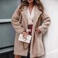 Women’s Warm Fleece Jacket – Collared Winter Coat