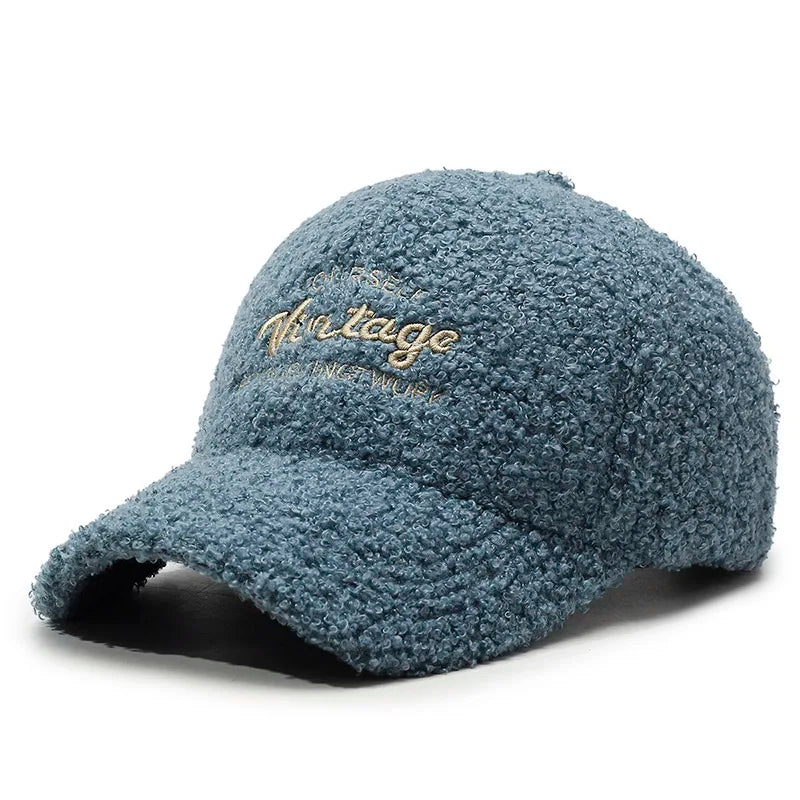 Women’s Teddy Plush Baseball Cap – Soft Warm Winter Cap