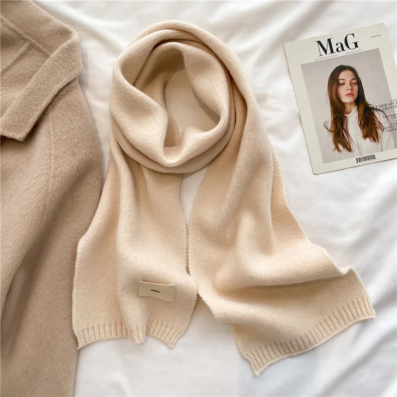Warm Knitted Scarf – Soft Unisex Autumn Winter Scarf