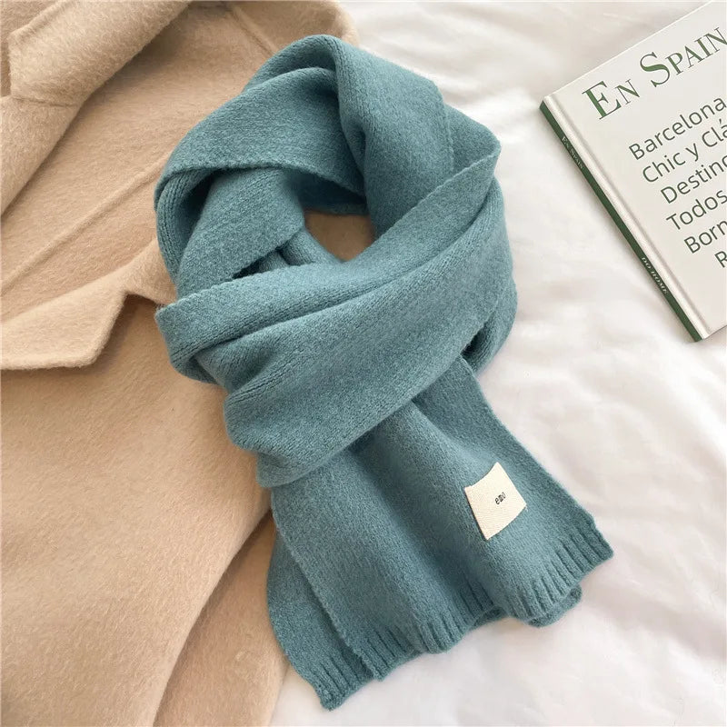 Warm Knitted Scarf – Soft Unisex Autumn Winter Scarf