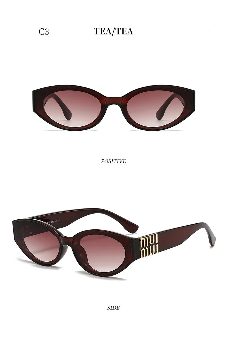 Women's Luxury Oval Sunglasses – Minimalist Fashion Shades