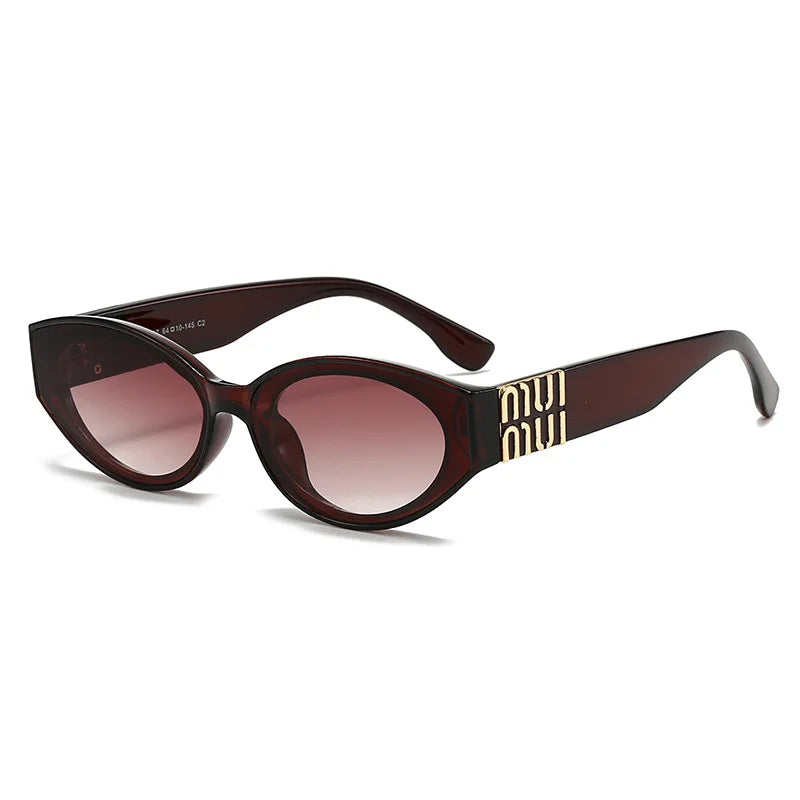 Women's Luxury Oval Sunglasses – Minimalist Fashion Shades