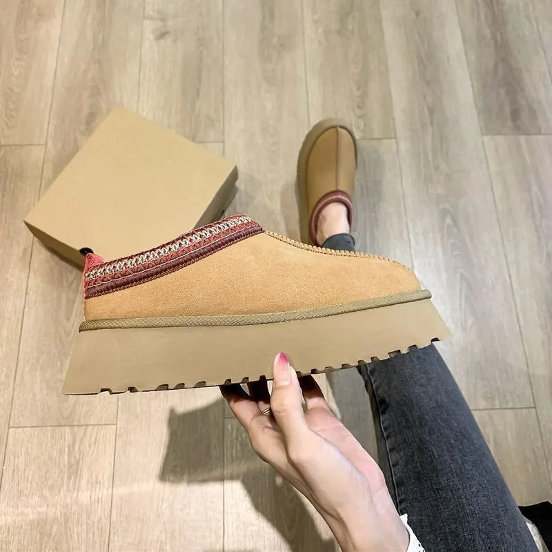 Women’s Faux Fur Slippers – Warm Plush Thick Sole Winter Shoes