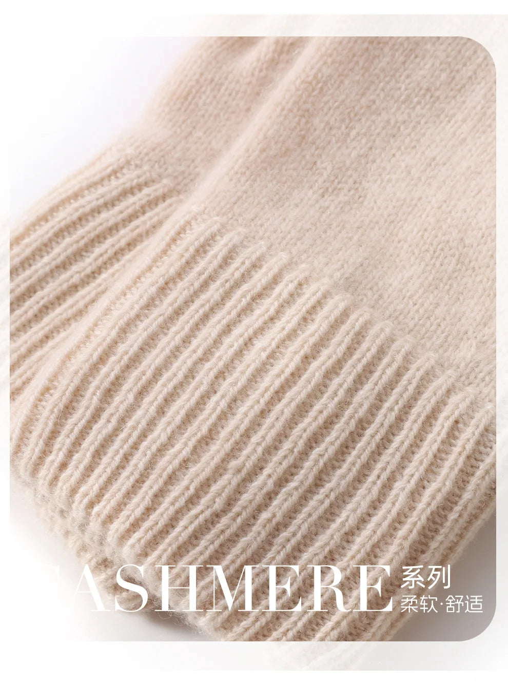 Cashmere Fingerless Gloves – Warm Knitted Winter Arm Warmers