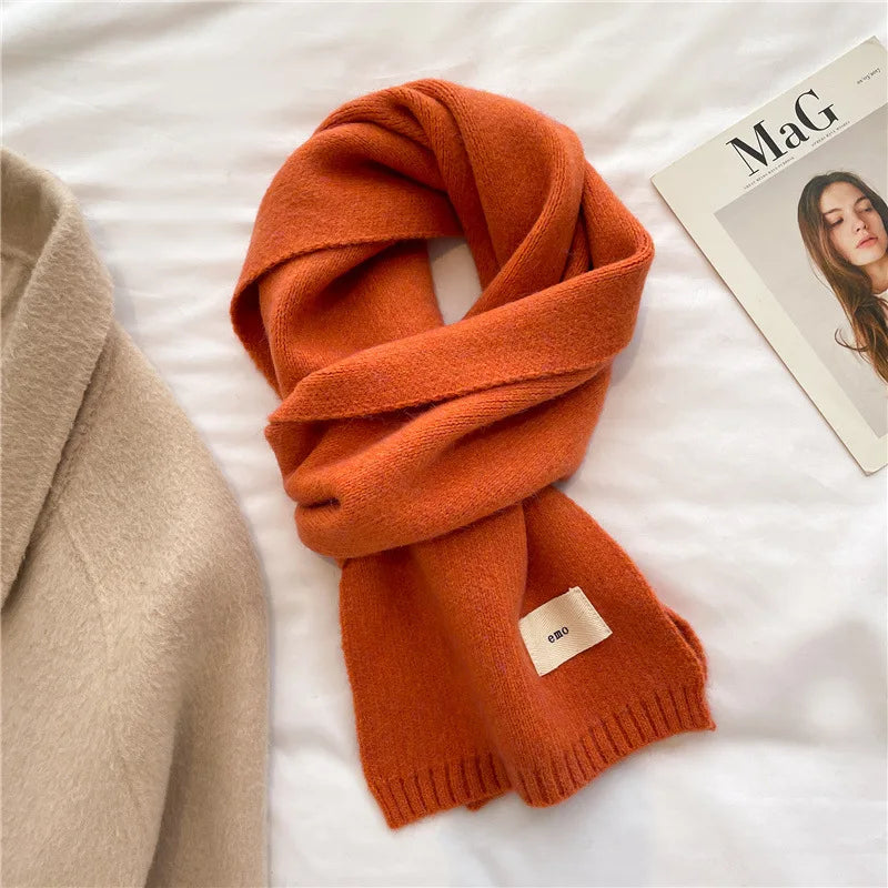 Warm Knitted Scarf – Soft Unisex Autumn Winter Scarf