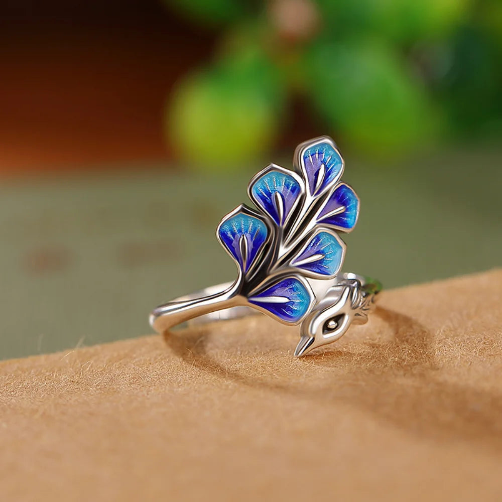 Wedding Ring Peacock Open Ring Engagement Ring Open For Engagement Gift For Women Wedding