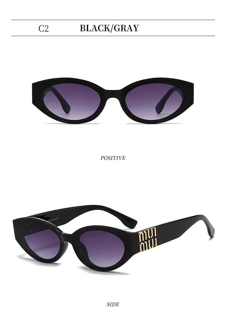 Women's Luxury Oval Sunglasses – Minimalist Fashion Shades