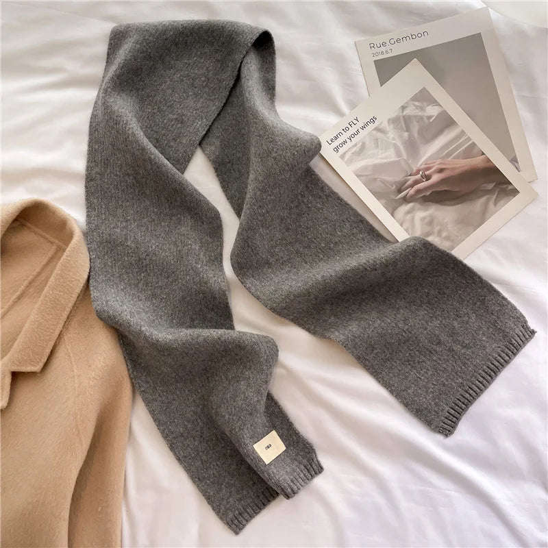 Warm Knitted Scarf – Soft Unisex Autumn Winter Scarf