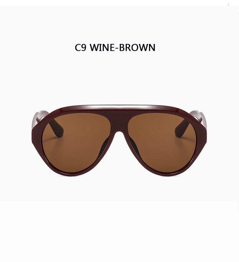 Women's Oversized Pilot Sunglasses – Large Frame Fashion Shades
